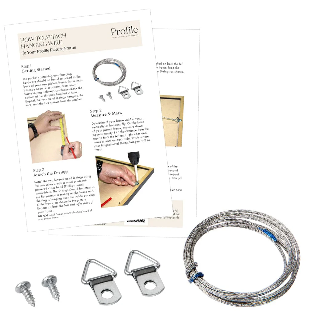 Picture Frame Wire Hanging Kit - Medium