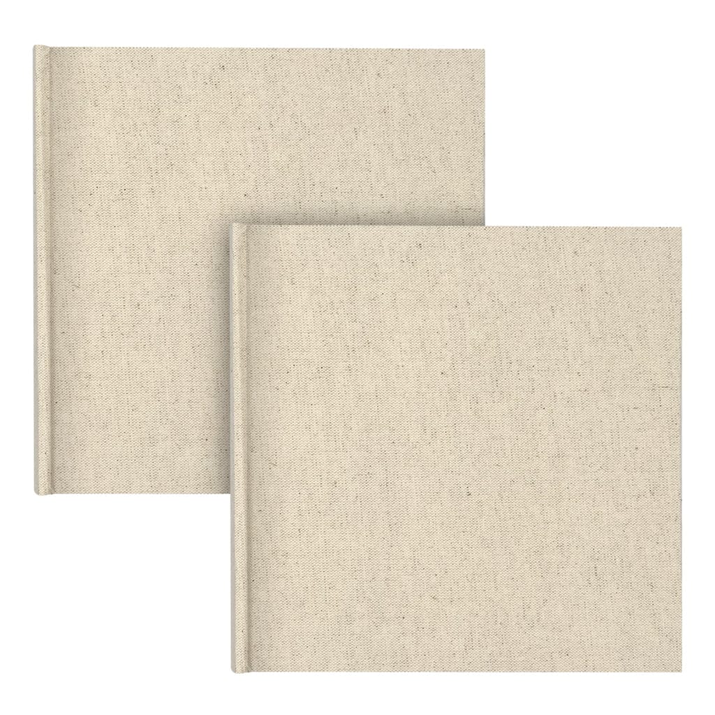 Plush Linen Cream Slip-in Photo Album (200ph) - 2 Pack Bundle