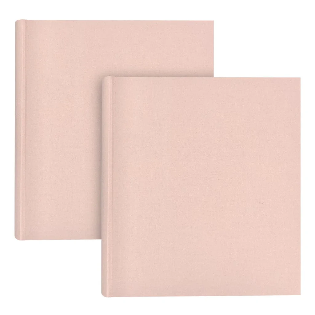 Plush Linen Peony Large Photo Album (500ph) - 2 Pack Bundle