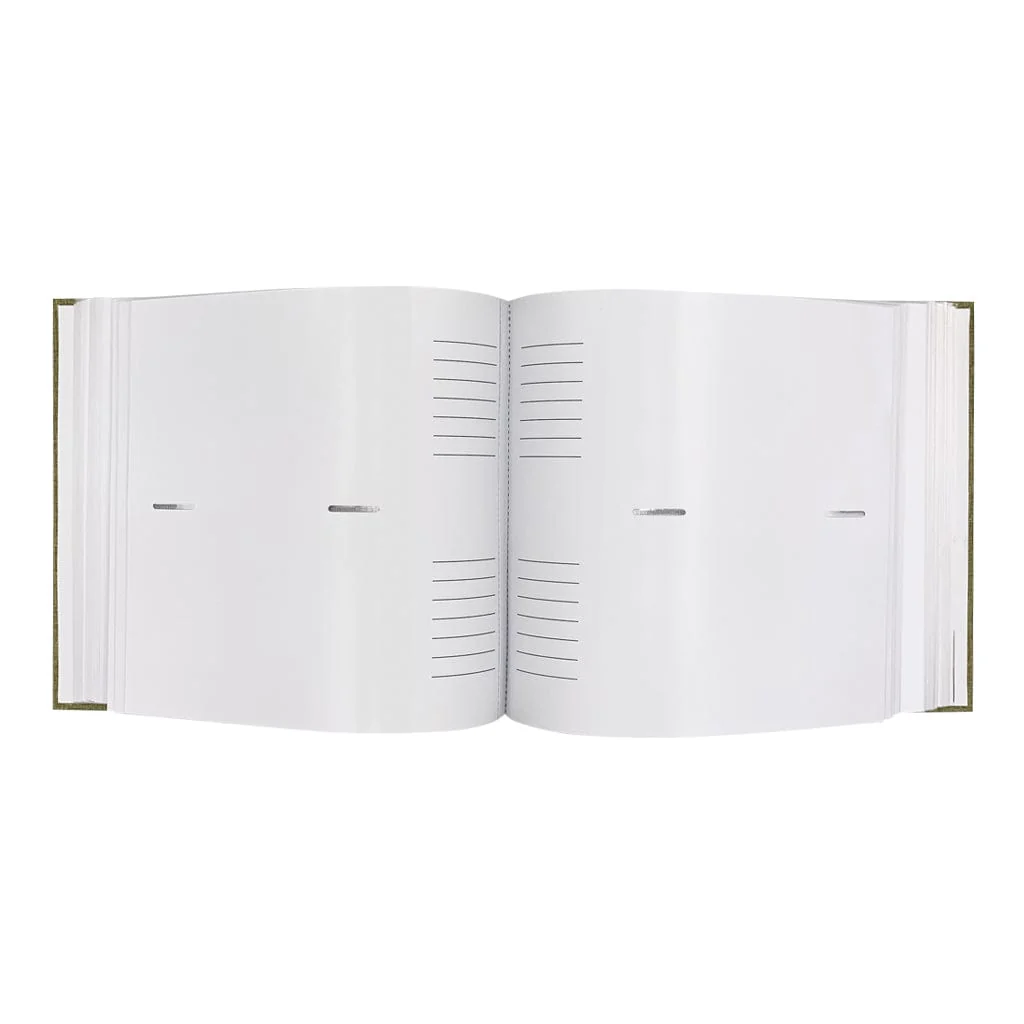 Plush Linen Duck Egg Green Slip-in Photo Album 200 Photos - Image 3