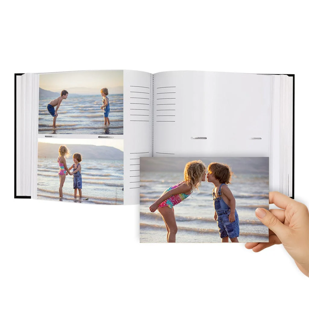 Plush Linen Black Slip-in Photo Album 200 Photos - Image 2