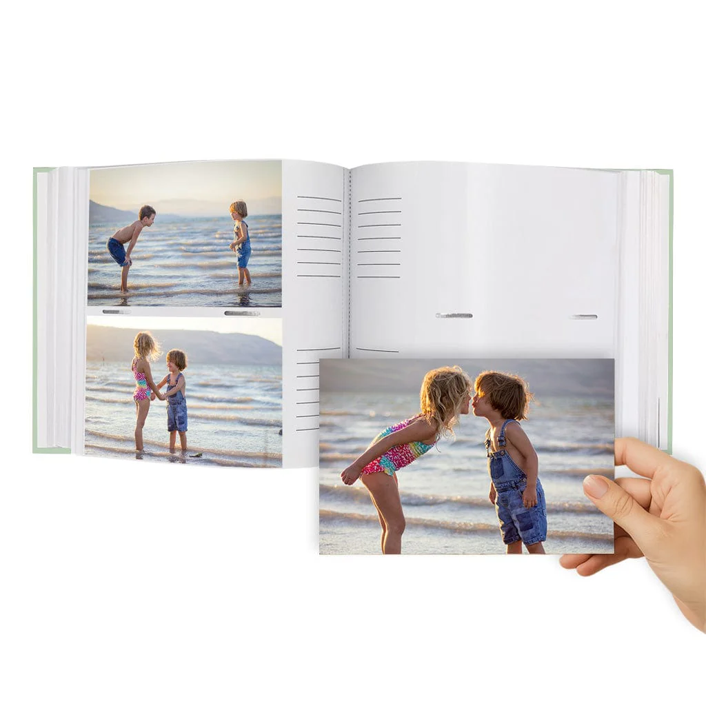 Plush Linen Sage Slip-in Photo Album 200 Photos - Image 2