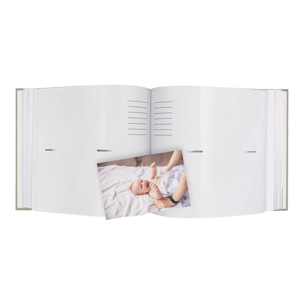Plush Linen Sage Slip-in Photo Album 200 Photos - Image 3