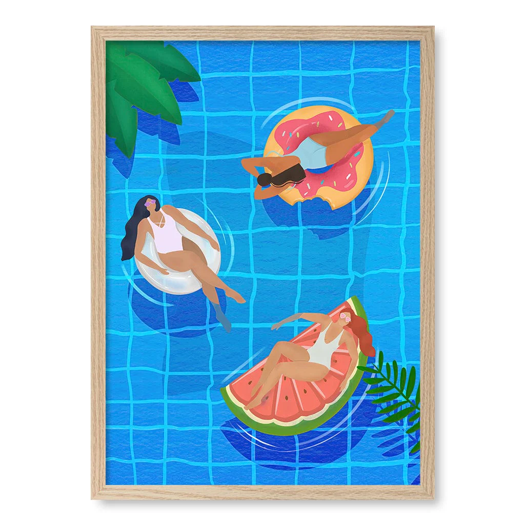 Pool Ladies Modern Wall Art Print by Petra Lizde - Image 17