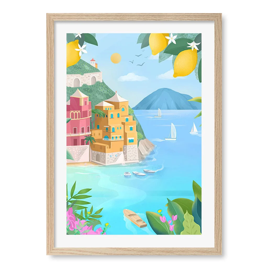 Portofino Modern Wall Art Print by Petra Lizde