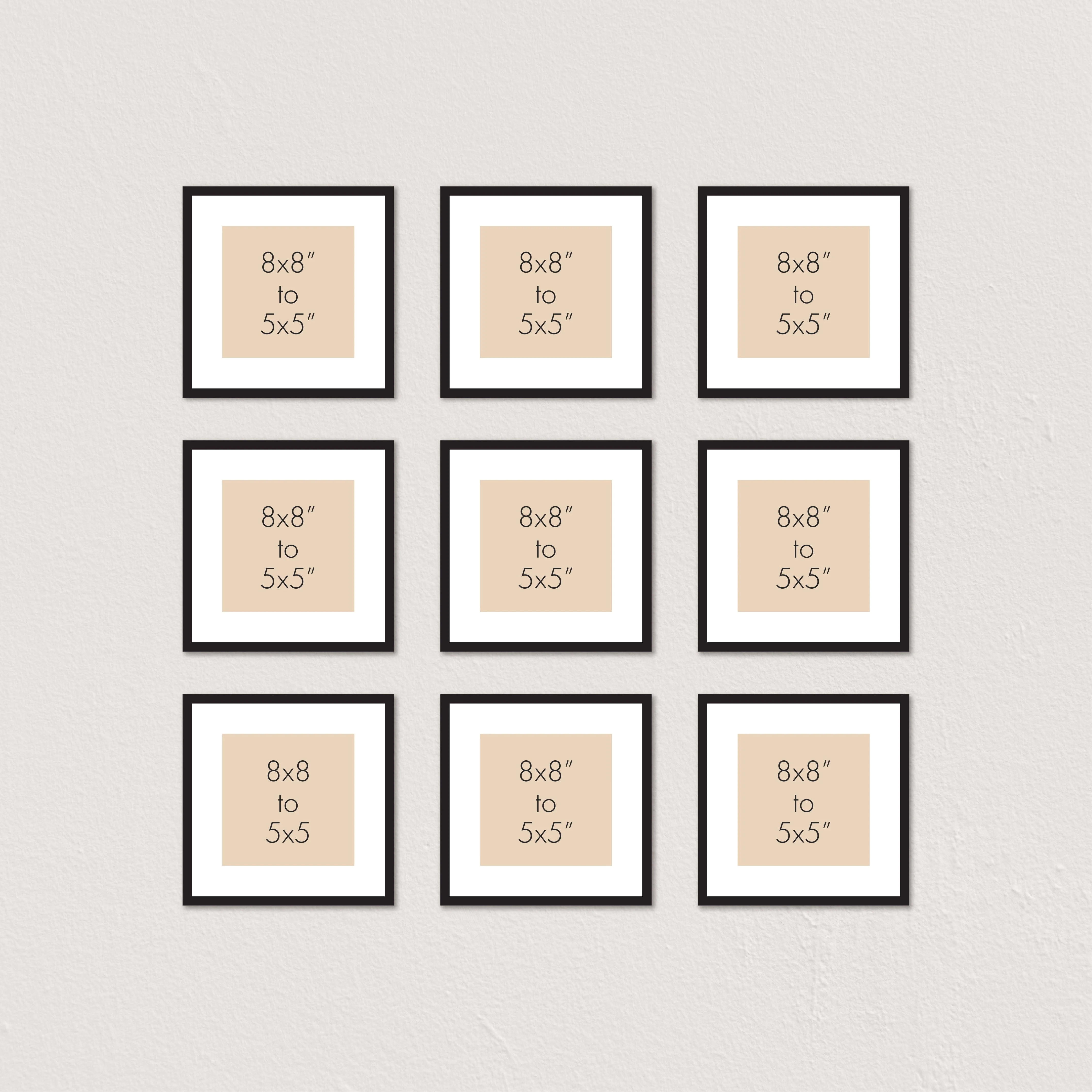 Profile Diamond Gallery Photo Wall Frame Set - 9 Frames - Image 9