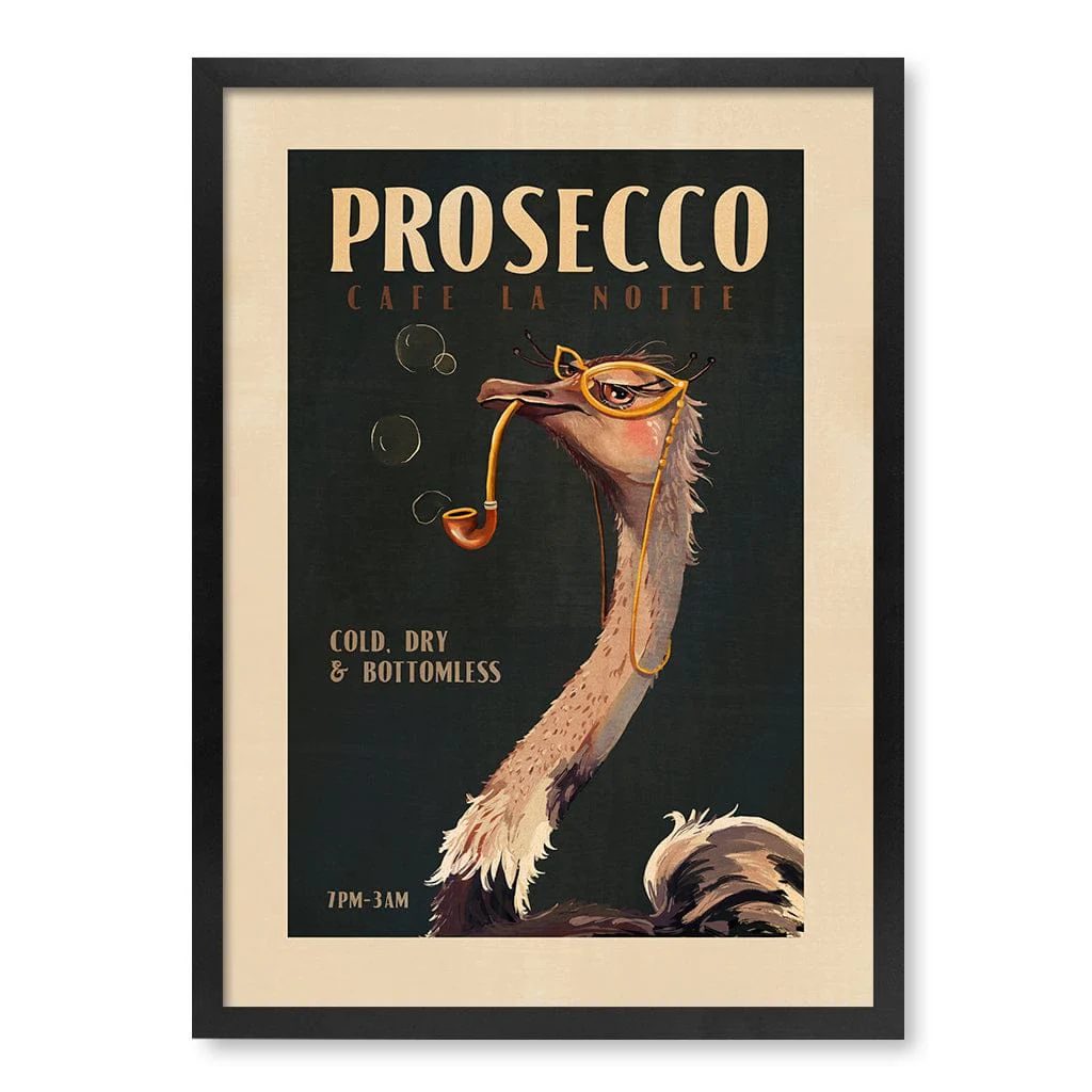 Prosecco Ostrich Bar Art Print - Image 13
