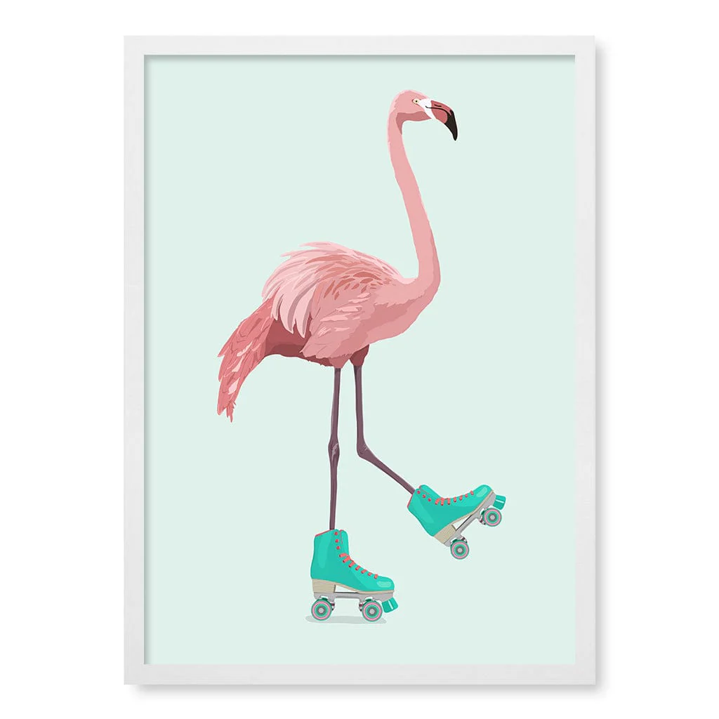 Roller Flamingo Wall Art Print by By Kammille - Image 10