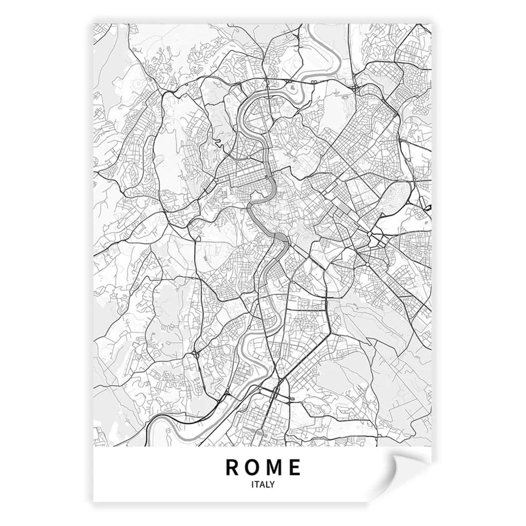 Rome City Map Print - Rome Map Wall Art - Image 9