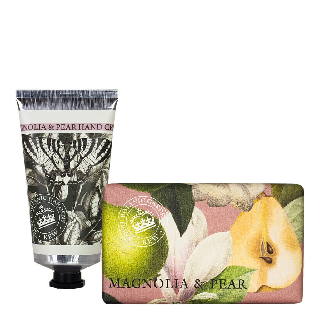 Magnolia & Pear Hand Cream & Soap Bundle - Royal Kew Gardens