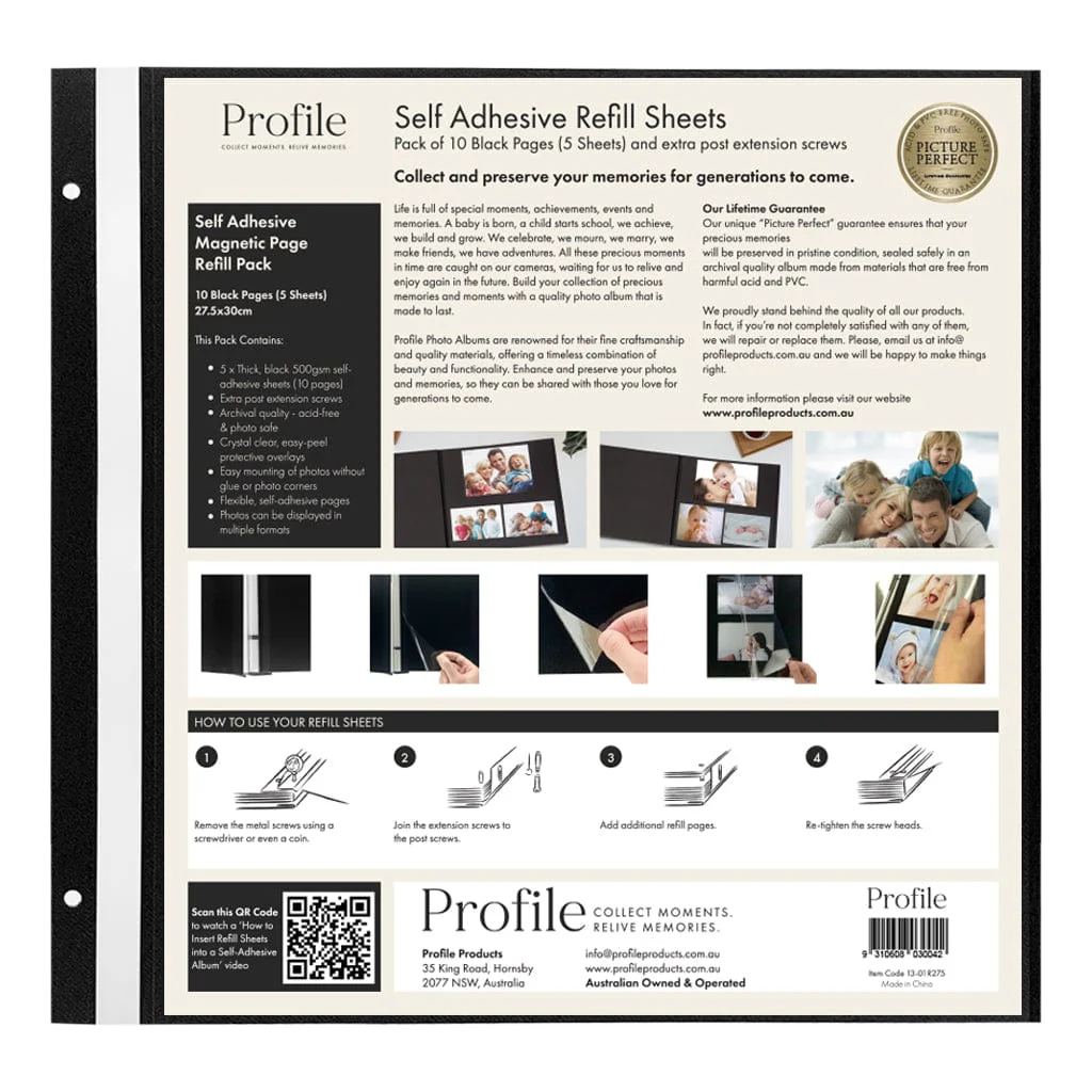 Self-Adhesive Photo Album Refill Pack – 275×300mm (3 Packs/15 Sheets) - Image 5