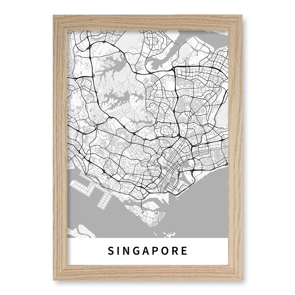 Singapore City Map Print - Singapore Map Wall Art - Image 14