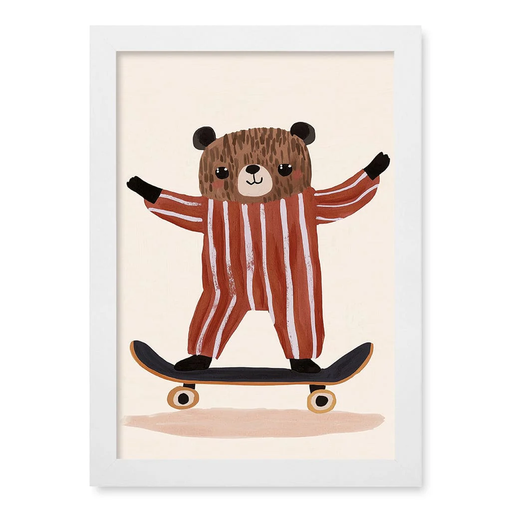 Skater Bear Kids Wall Art Print - Image 11