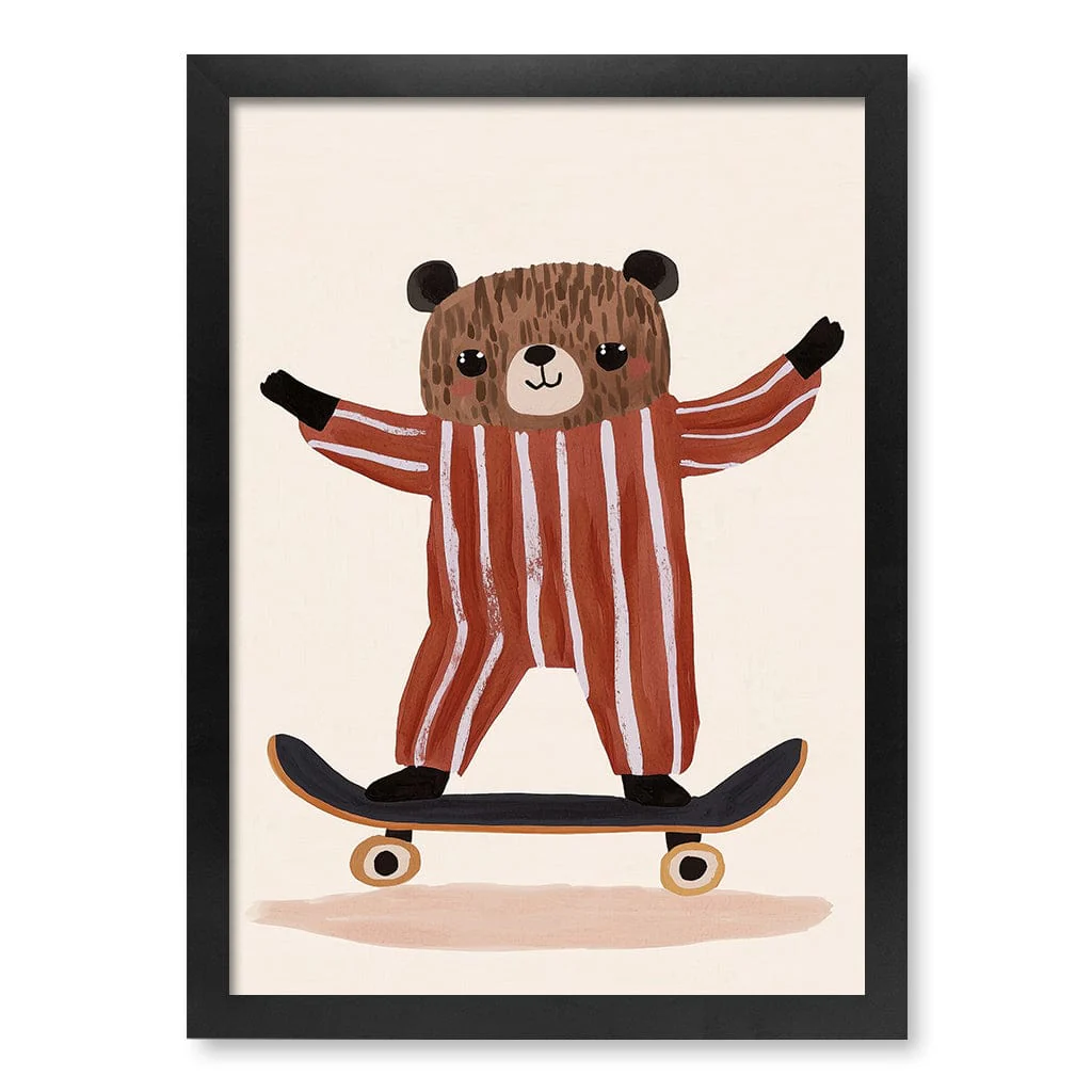 Skater Bear Kids Wall Art Print - Image 20