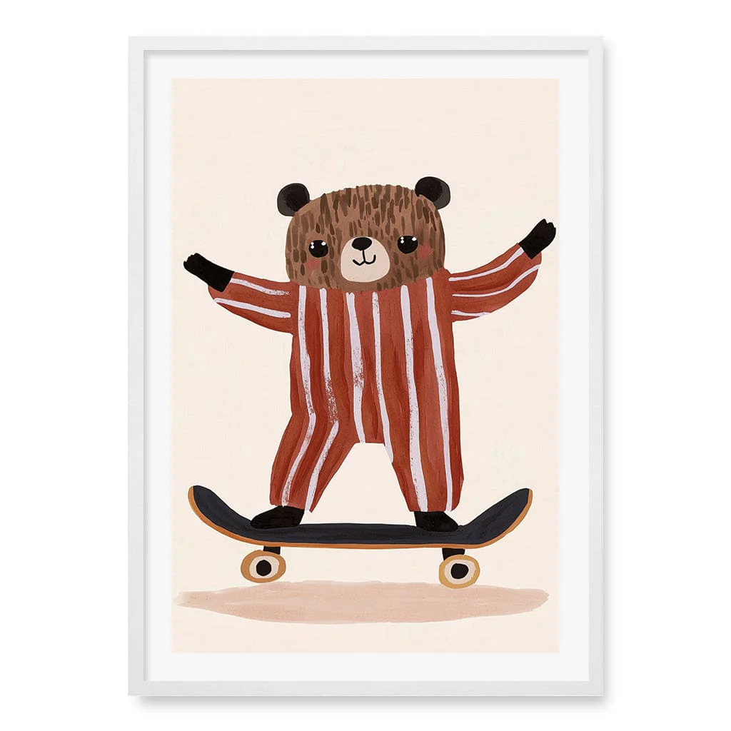 Skater Bear Kids Wall Art Print - Image 27