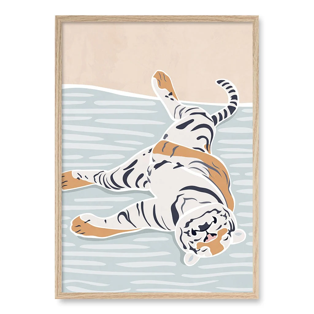 Sleeping Tiger Nursery Wall Art Print - Image 30