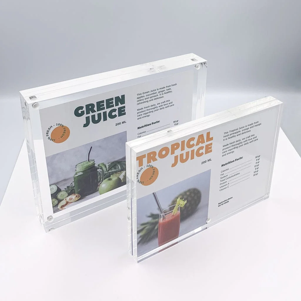 Solid Acrylic Sign Block Display Frames - Image 2