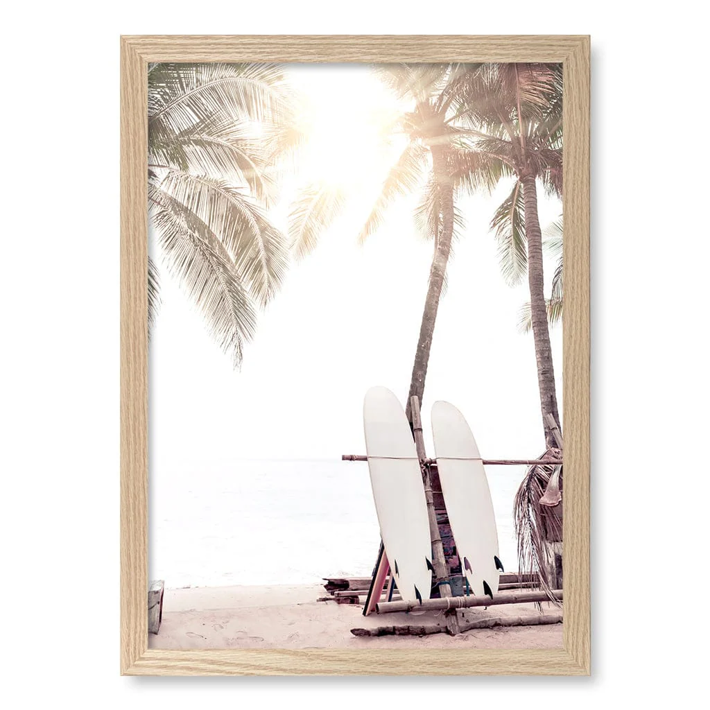 Surfboard Sunrise Wall Art Print - Image 24