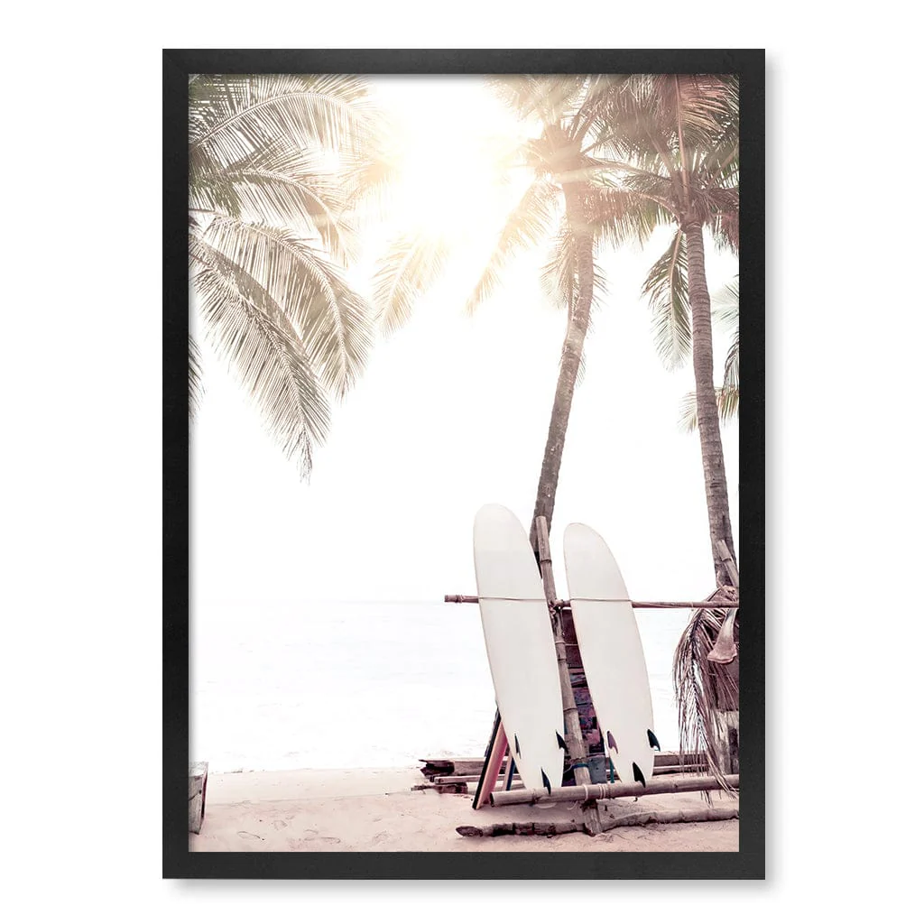 Surfboard Sunrise Wall Art Print - Image 31