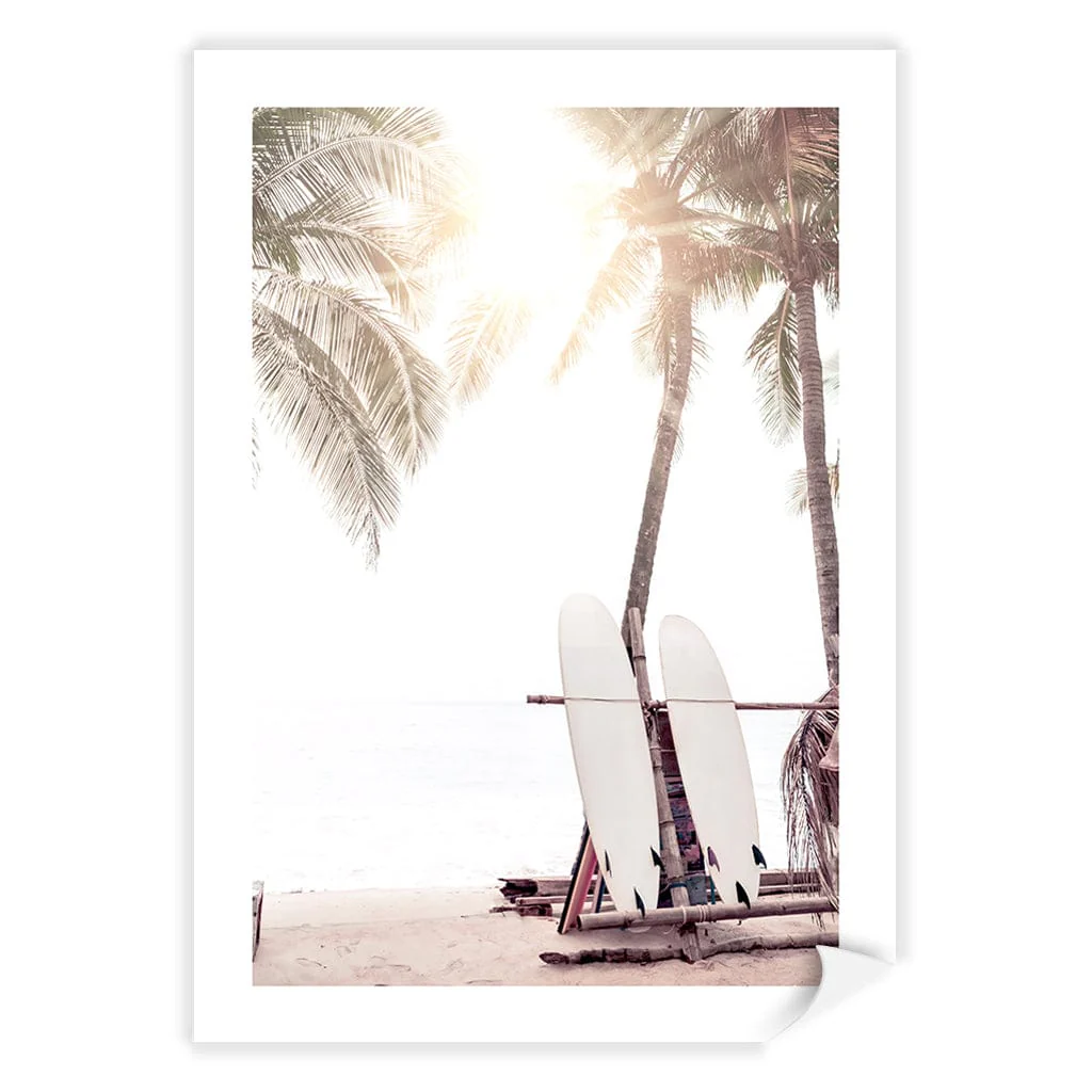 Surfboard Sunrise Wall Art Print - Image 9