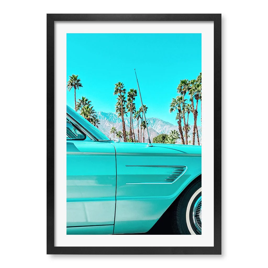 Teal Thunderbird Retro Wall Art Print - Image 12