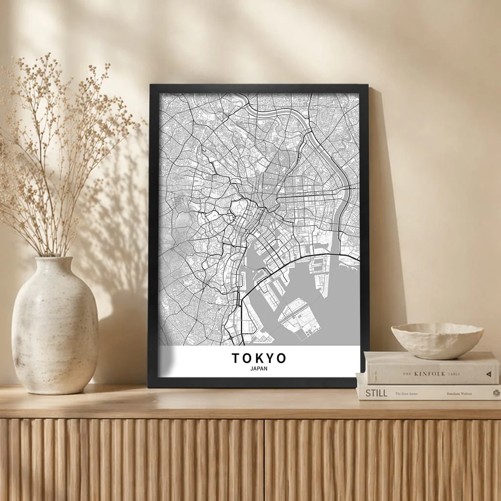 Tokyo City Map Print - Tokyo Map Wall Art - Image 2