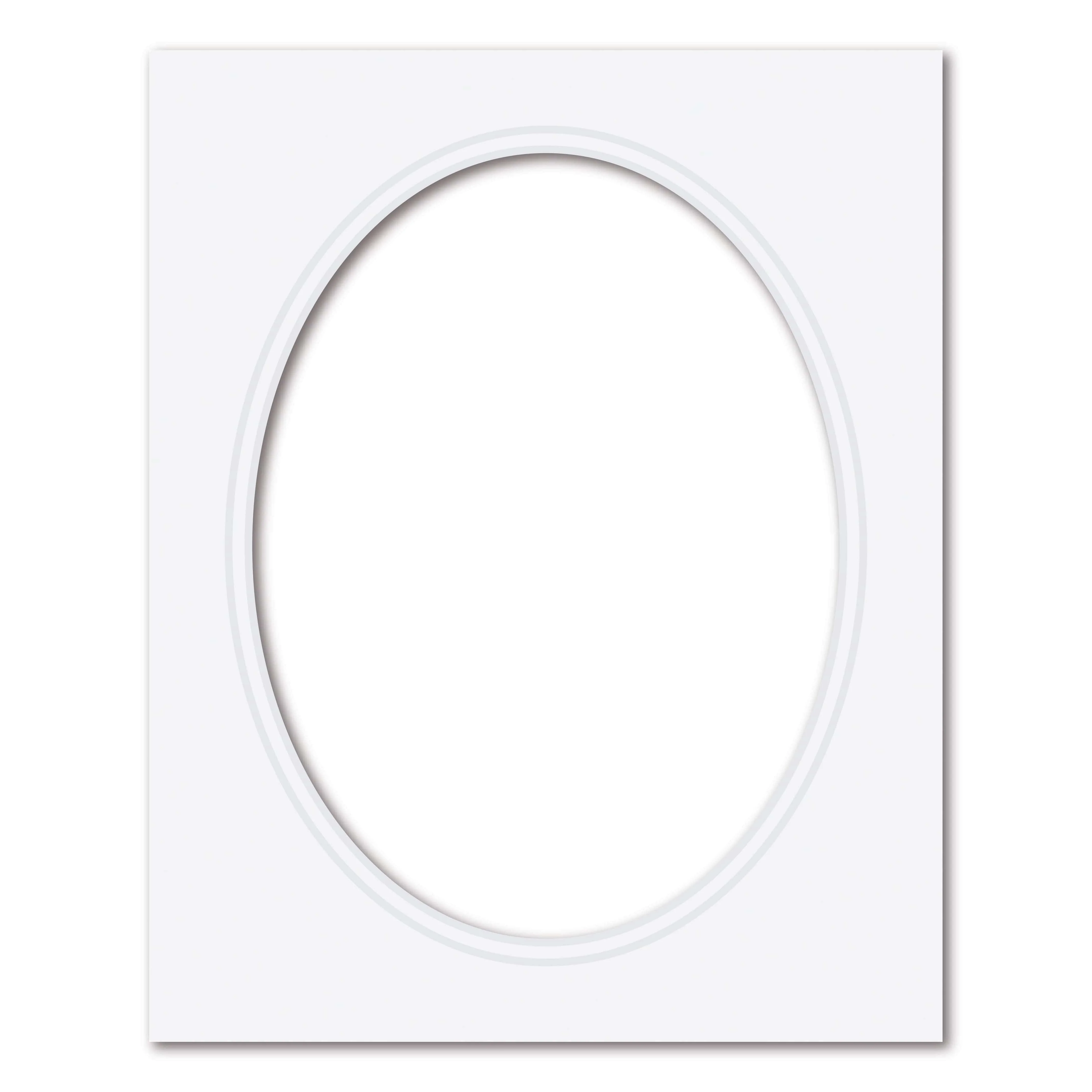 Ultimate White Double Acid-Free Oval Mat Board - Image 10