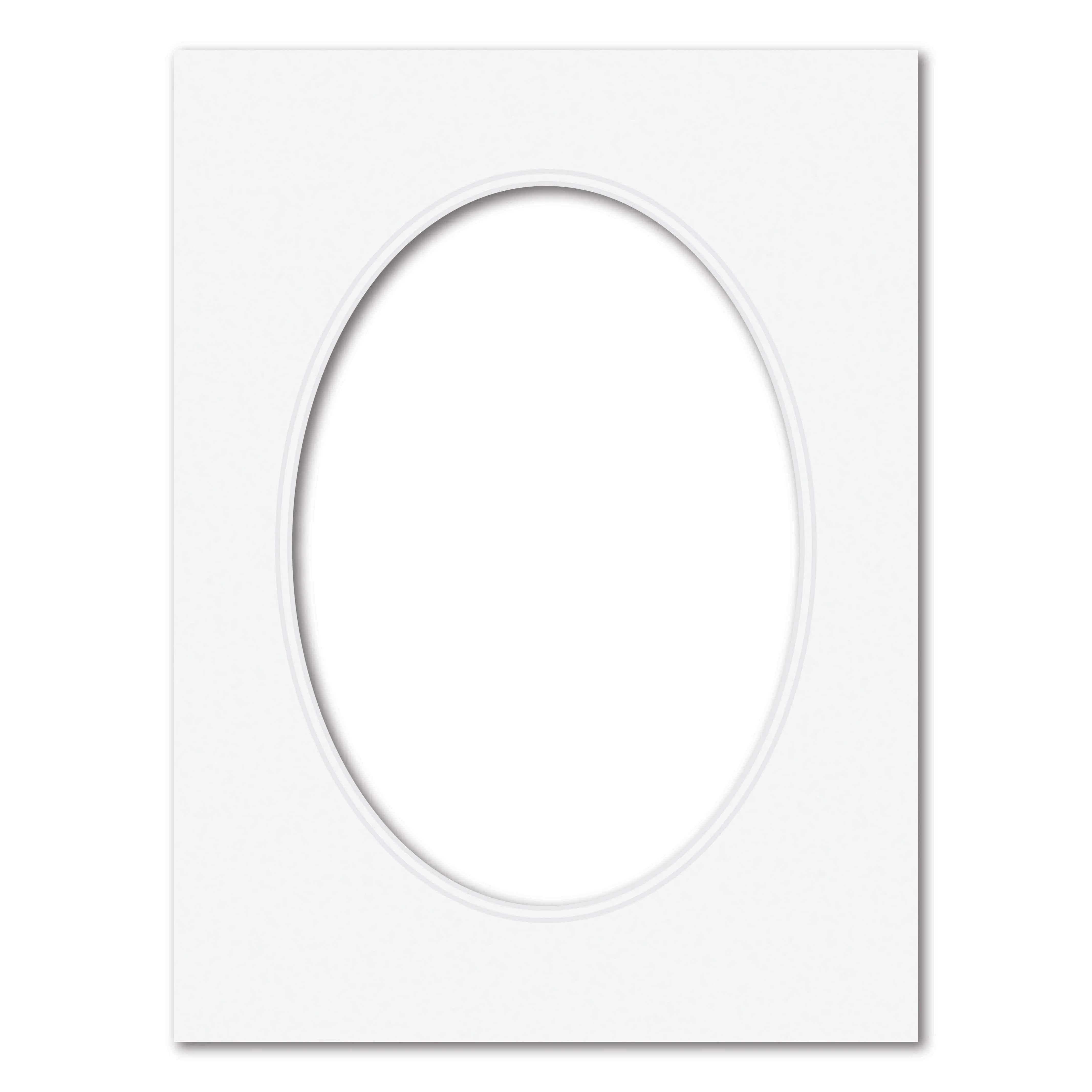 Ultimate White Double Acid-Free Oval Mat Board - Image 6
