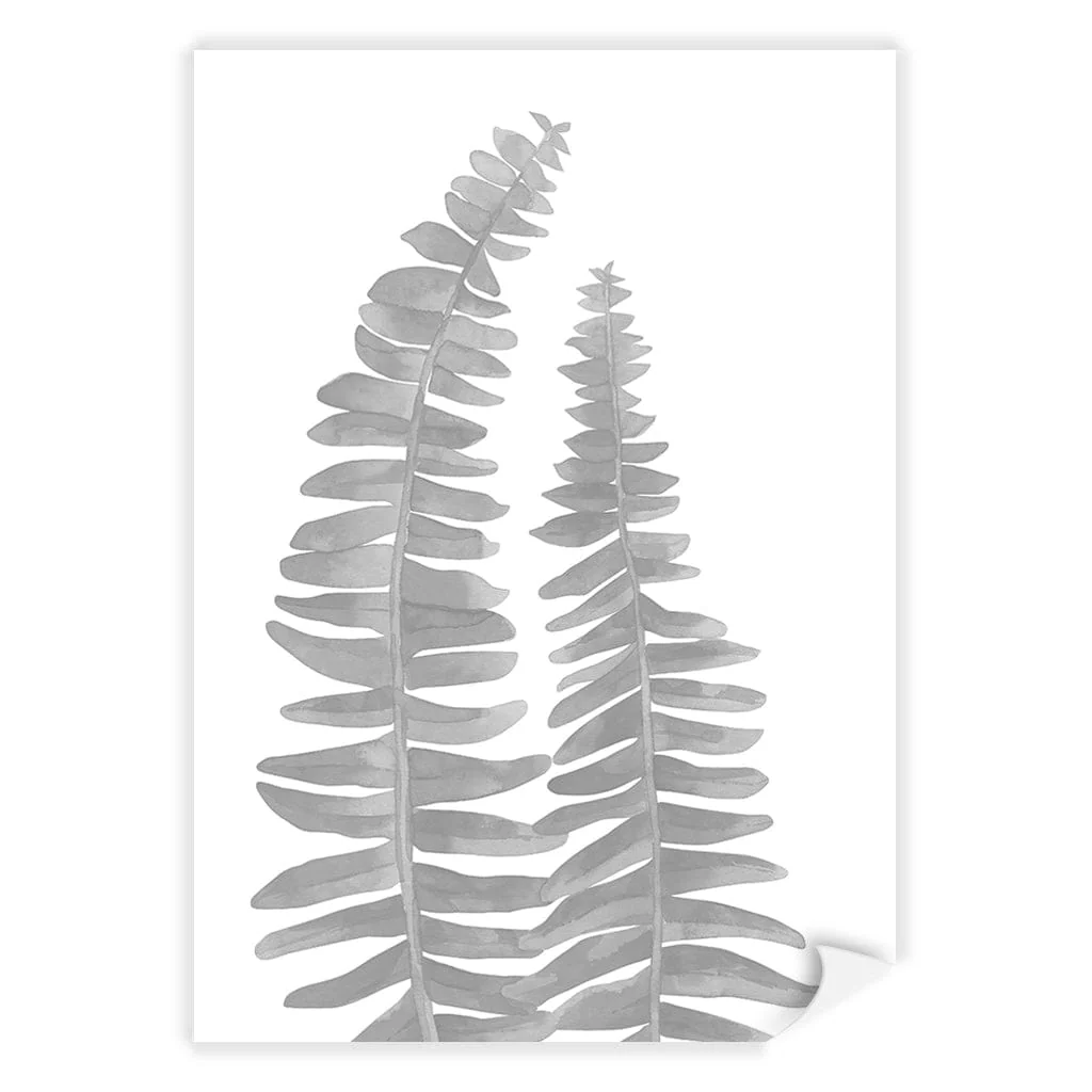 Watercolour Fern Leaves Wall Art Print - Image 10
