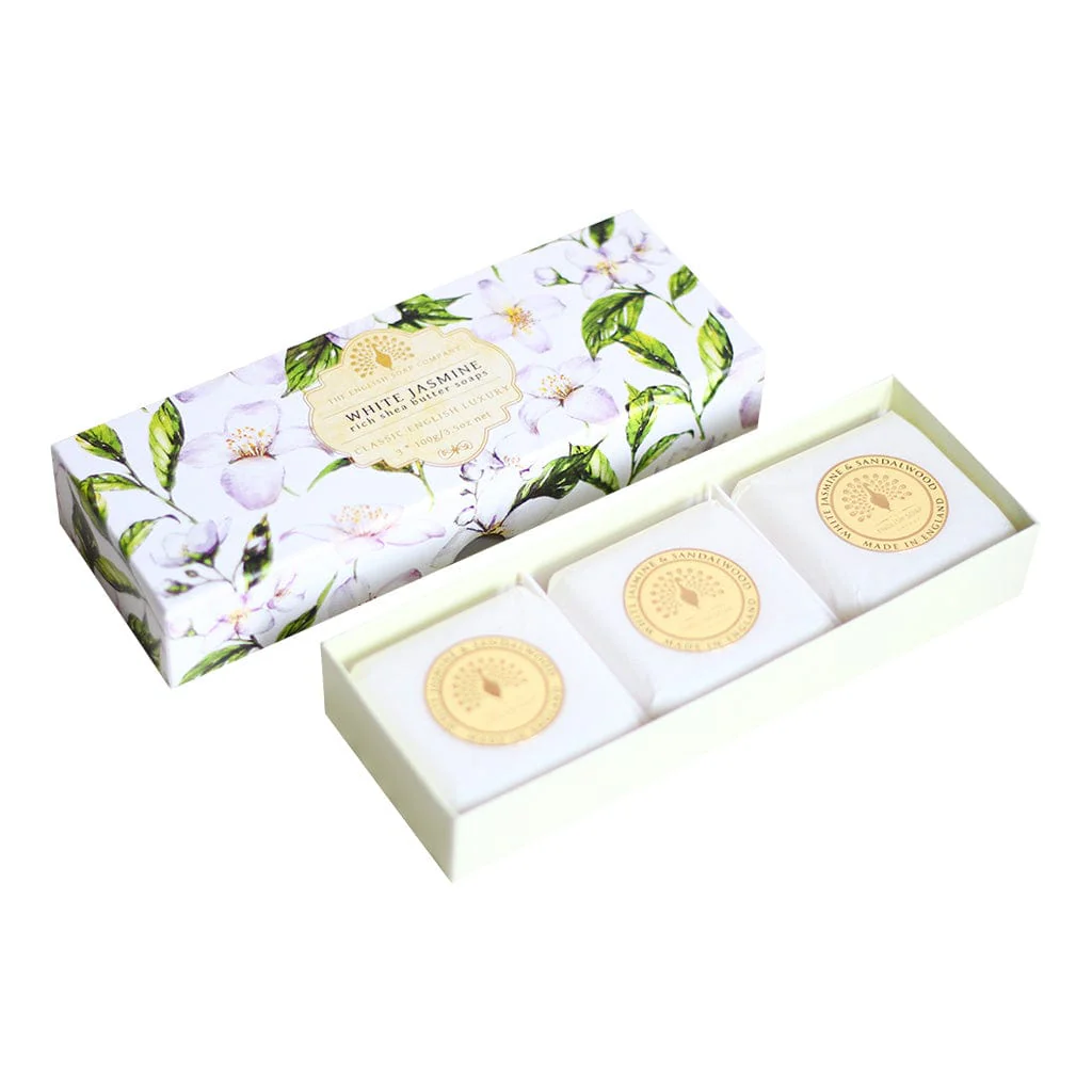 White Jasmine & Sandalwood Triple Soap Bars Gift Set 3x100g