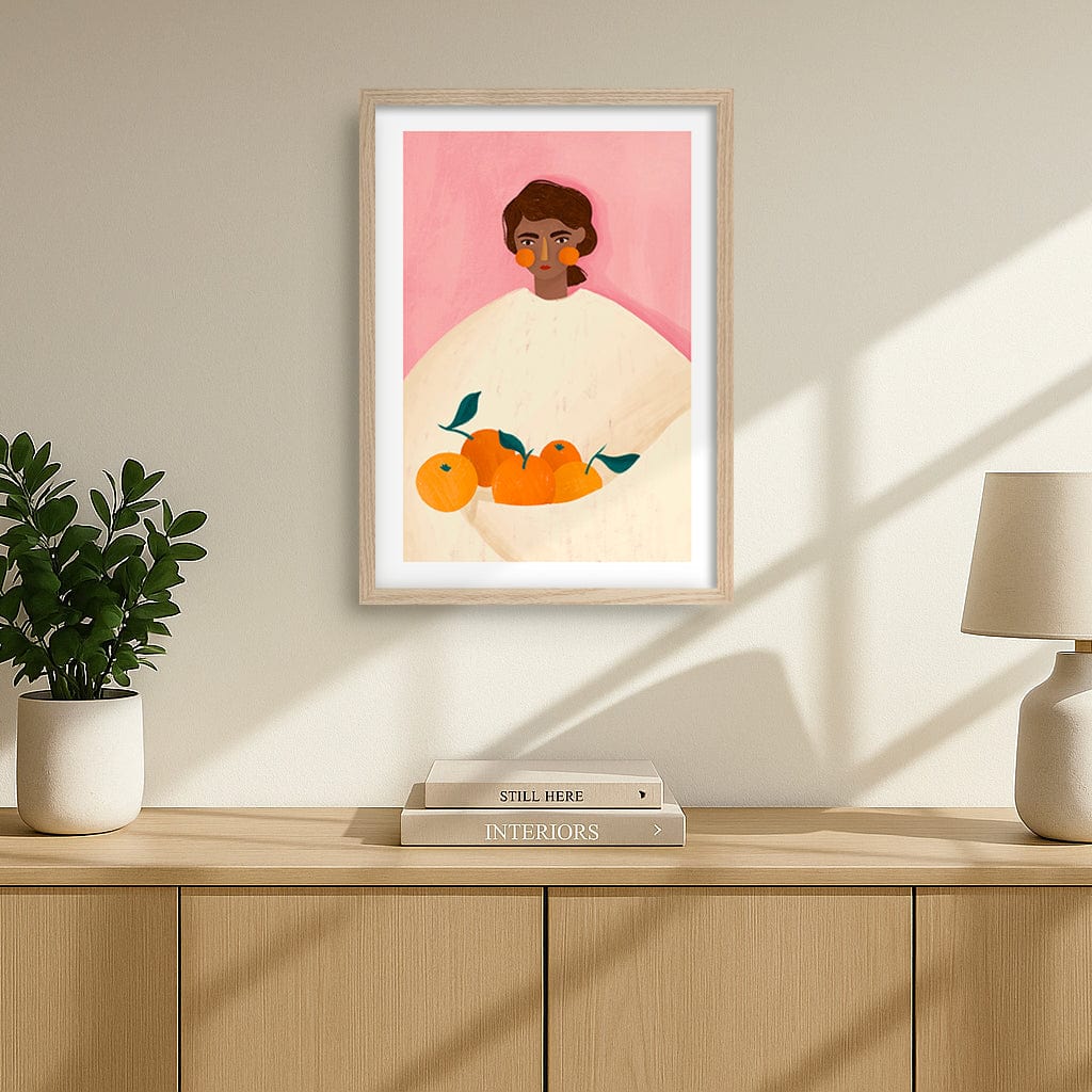 Woman With Oranges Modern Wall Art Print by Bea Muller - Image 2