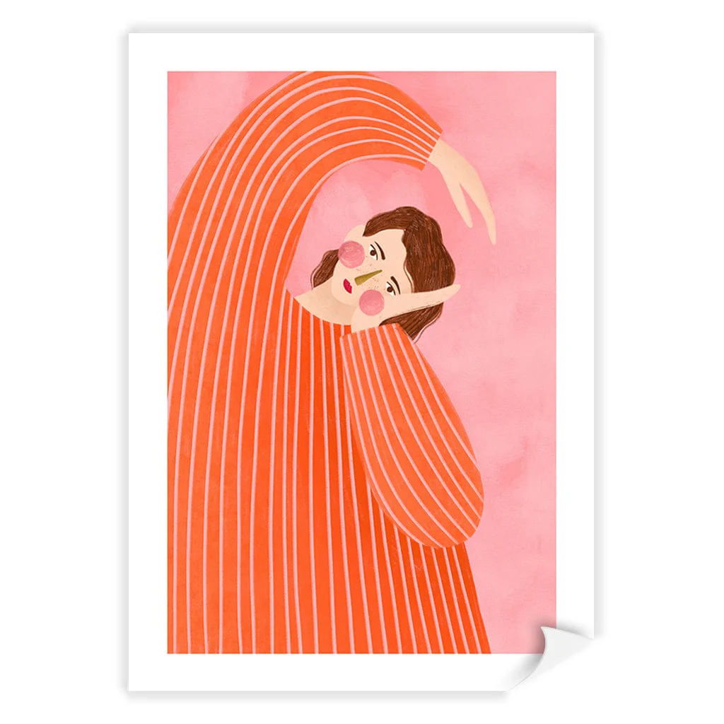 The Woman With The Orange Dress Art Print by Bea Muller - Image 9