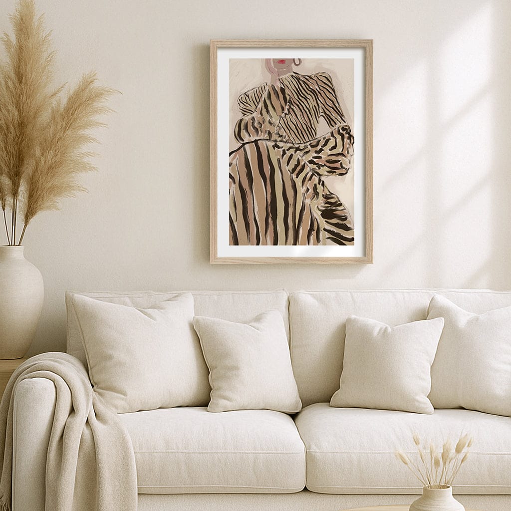 Zebra Elegance Modern Wall Art Print by Treechild - Image 2